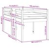 vidaXL h&ouml;g sovb&auml;dd vit 75x190 cm massivt tr&auml; furu