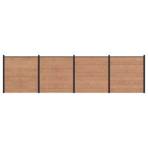 vidaXL St&auml;ngselpanel 4 pcs WPC och aluminium Brun