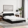 vidaXL Bed Frame "Dover" Black 140x190 cm Fabric