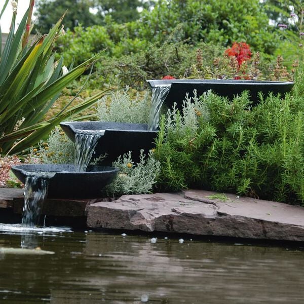 Ubbink Vattenfall med sn&auml;ckor och pump 35/45/55 cm