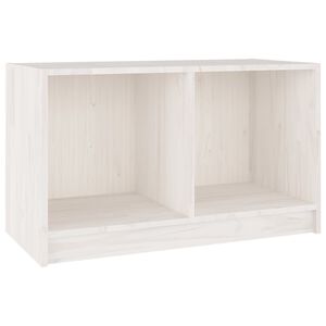 vidaXL Tv-bänk vit 70x33x42 cm massiv furu