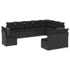 vidaXL Patio Sofa Set 10-sits Black