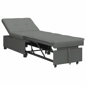 vidaXL Pull Out Sofa Bed M&ouml;rkgr&aring; 194 x 50 x 82 cm tyg