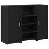 vidaXL Receptionsdisk svart ek 135x50x103,5 cm konstruerat tr&auml;