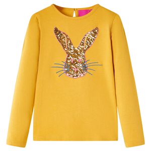 T-shirt med l&aring;nga &auml;rmar f&ouml;r barn ockra 104