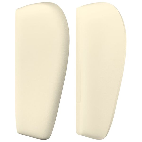 vidaXL S&auml;nggavel med kanter gr&auml;ddvit 93x23x78/88 cm konstl&auml;der