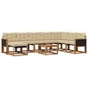 vidaXL Utomhussoffset 9 st Naturlig och Beige