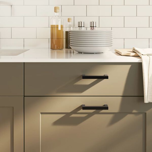 vidaXL Sk&aring;phandtag 20 st svart 96 mm rostfritt st&aring;l