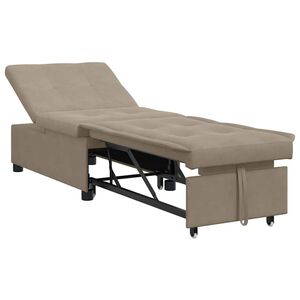 vidaXL Pull Out Sofa Bed Taupe 194 x 67 x 82 cm Mikrofiber
