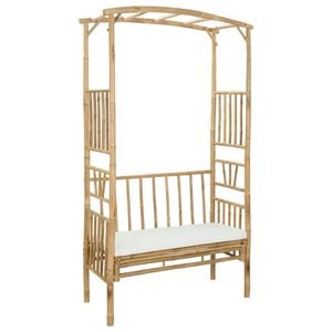 vidaXL Tr&auml;dg&aring;rdsb&aring;ge med b&auml;nk Naturf&auml;rg 115 x 50 x 205 cm Bambus