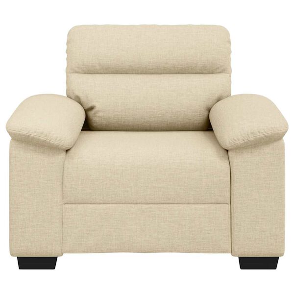 vidaXL Soffstol gräddvit 60 cm tyg