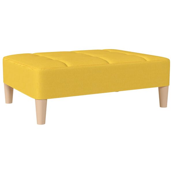 vidaXL Fotpall gul 78x56x32 cm tyg