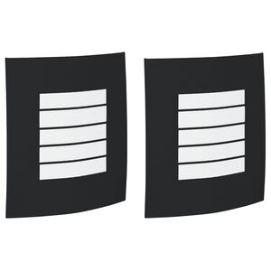 vidaXL Utomhus vägglampor 2 pcs Svart 23.5 x 10.5 x 26 cm