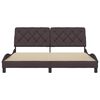 vidaXL Bed Frame without Mattress Dark Brown 180x200 cm Fabric