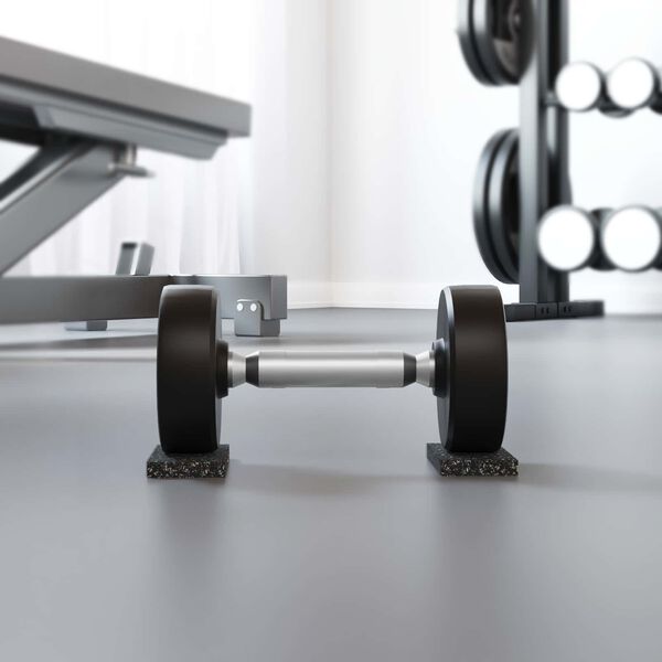 vidaXL Gummirulle Svart Gummi