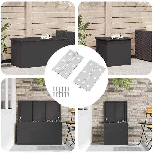 vidaXL G&aring;ngj&auml;rn Enf&auml;rgad 2 pcs Silver 58 x 35 x 1 mm St&aring;l