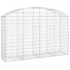 vidaXL Gabion b&aring;gformad 200x50x120/140 cm galvaniserat j&auml;rn