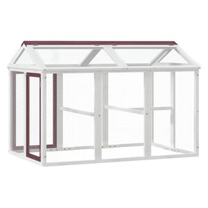 vidaXL Utomhusbur brun 141x94x104 cm massiv furu