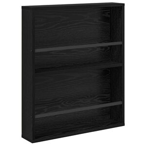vidaXL Tidningshylla Svart Ek 60 x 12 x 70 cm Konstruerat tr&auml;