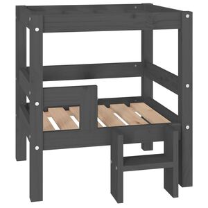 vidaXL Hundb&auml;dd gr&aring; 55,5x53,5x60 cm massiv furu
