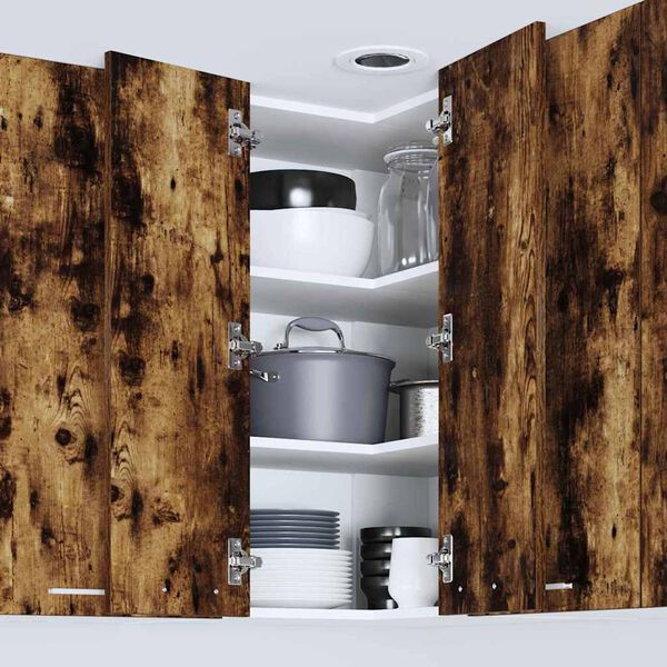 vidaXL H&auml;ngande sk&aring;p R&ouml;kt ek och vit 57 x 57 x 80 cm Konstruerat tr&auml;