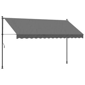vidaXL Markis inf&auml;llbar antracit 350x150 cm tyg och st&aring;l