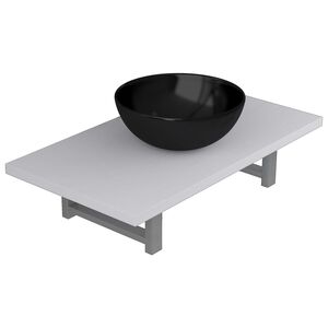 vidaXL Badrumsm&ouml;bler 2 delar keramik vit