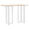 vidaXL Barbordsben T-formade 2 st vita 50x35x(100-101) cm stål