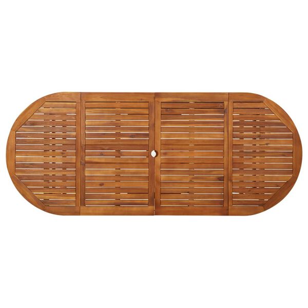vidaXL Trädgårdsbord 220x90x75 cm massivt akaciaträ
