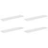vidaXL Svävande vägghyllor 4 st vit högglans 120x23,5x3,8 cm MDF