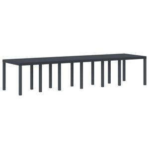 vidaXL Tr&auml;dg&aring;rdsbord Antracit 350 x 100 x 74 cm konstrotting