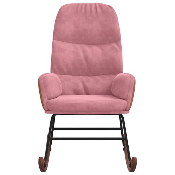 vidaXL Gungstol rosa sammet