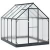 vidaXL Tr&auml;dg&aring;rd V&auml;xthus med d&ouml;rr Antracit 183,5 x 243,5 x 207 cm