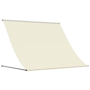 vidaXL Inf&auml;llbar markis gr&auml;ddvit 200x150 cm tyg och st&aring;l