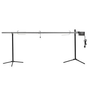 vidaXL Automatisk grill med motor rostfritt st&aring;l 207x45x81 cm