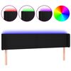 vidaXL S&auml;nggavel LED svart 183x16x78/88 cm tyg