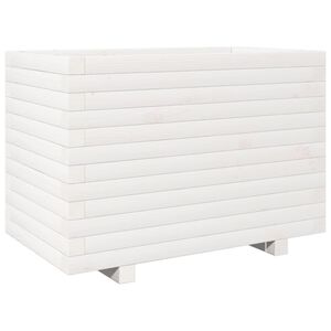 vidaXL Odlingsl&aring;da vit 70x40x49,5 cm massiv furu