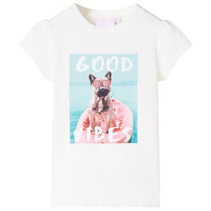 T-shirt f&ouml;r barn ecru 140