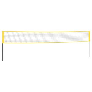 vidaXL Badmintonn&auml;t gul och svart 600x155 cm polyeten