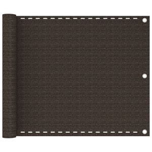 vidaXL Balkongsk&auml;rm brun 75x300 cm HDPE