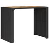 vidaXL Tr&auml;dg&aring;rdsbord med akaciatr&auml; svart 145x80x110 cm konstrotting