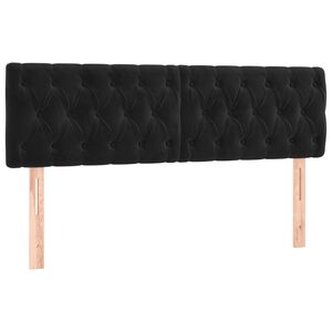 vidaXL S&auml;nggavlar svart 160x7x78/88 cm sammet