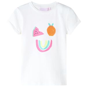 vidaXL T-shirt f&ouml;r barn ecru 116