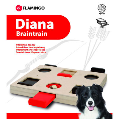 FLAMINGO Hundleksak för hjärnstimulans Diana 26x29,5 cm trä