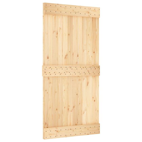 vidaXL D&ouml;rr NARVIK Naturf&auml;rg 100 x 210 cm Massiv furutr&auml;d&ouml;rr