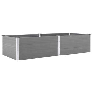 vidaXL Odlingsl&aring;da upph&ouml;jd 250x100x54 cm WPC gr&aring;