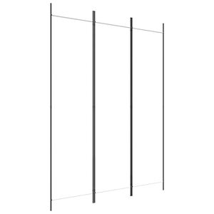 vidaXL Rumsavdelare 3 paneler vit 150x200 cm tyg