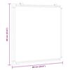 vidaXL Magnetisk whiteboard 60x60x1,7 cm aluminium