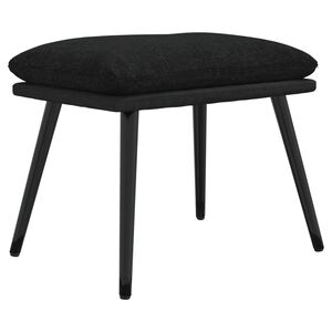 vidaXL Fotpall svart 45x29,5x35 cm tyg och konstl&auml;der