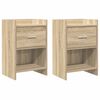 vidaXL S&auml;ngbord 2 st Sonoma-ek 40 x 30 x 60 cm Konstruerat tr&auml;